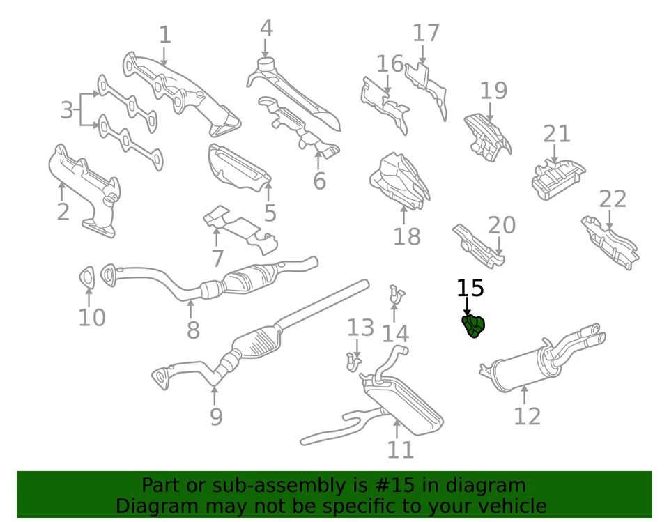 Genuine Audi Exhaust System Hanger 443-253-149-B - Image 2 of 2