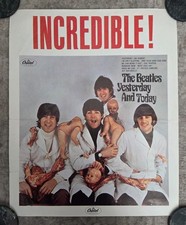 Beatles RARE ORIG 1966 'YESTERDAY AND TODAY' BUTCHER COVER PROMOTIONAL POSTER!