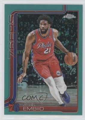 2025-26 Topps Chrome Teal Refractor 158/299 Joel Embiid #149 11nu