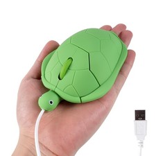 Wired Mouse Cute Small Animal Turtle Shape Computer Mouse with 4.59FT Cord 3 ...