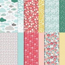 Stampin Up SUNNY DAYS 12" X 12" Designer Paper Retired 12 Sheet Pack