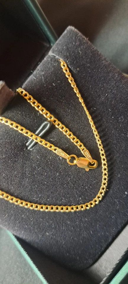 Colar de elos cubanos de ouro 10K 18" 2mm - Imagem 4 de 4