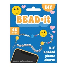 Bead It DIY Phone Charm Kit-Smiley Face, 48 Pieces - 34015235