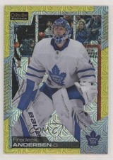 2020-21 O-Pee-Chee Platinum Yellow Traxx 71/249 Frederik Andersen #46 o1h