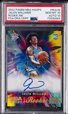 2022 PANINI NBA HOOPS RC INK #RIJLW JALEN WILLIAMS PSA 10 AUTO 10
