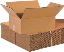 16 X 12 X 6 Corrugated Cardboard Boxes, Flat 16"L X 12"W X 6"H, Pack of 25  Shi