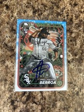 Prelander Berroa Signed 2024 Topps Holiday Auto Rc Chicago White Sox # H182