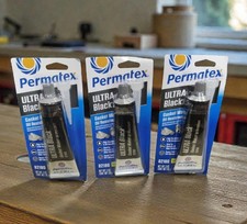 3 Pack Permatex ULTRA BLACK Maximum Oil Resistance RTV Silicone Gasket Maker