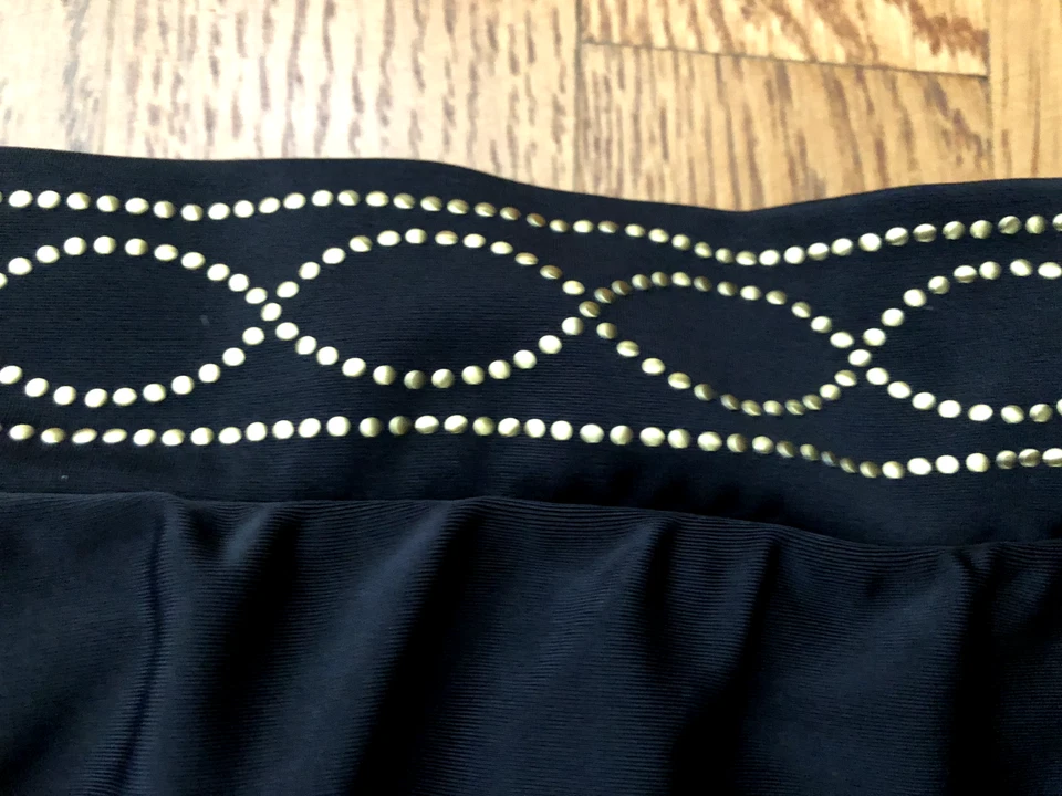 LAUREN Ralph Lauren Black Gold Swim Skirt Bottom Size 14 - Image 3 of 4