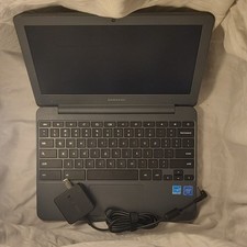Samsung Chromebook 11.6" Intel Celeron 16GB Chrome OS Black Laptop with Charger