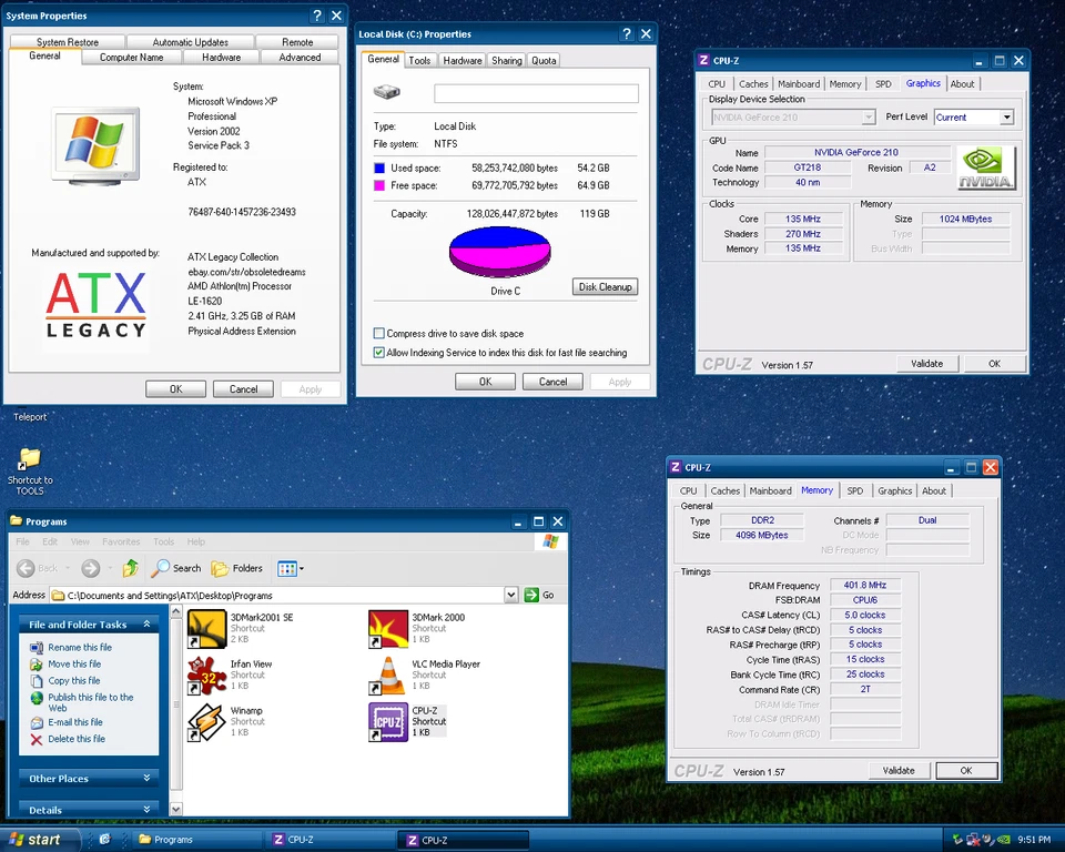 RESTORED w/ SSD Compaq Windows XP Vintage Retro Gaming PC System - Image 4 of 4