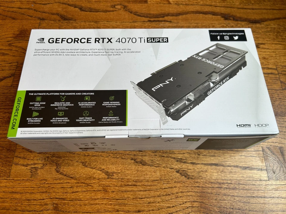 PNY GEFORCE RTX 4070 Ti SUPER 16GB OC Brand New Factory Sealed - Image 3 of 4