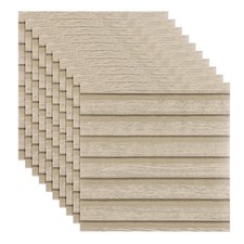 10pcs 11.8"x11.8" Peel and Stick Backsplash Wooden PVC Wall Tiles, Beige
