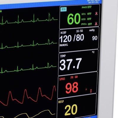 Carejoy 6-Parameter ICU Sign Cardiac Monitor ECG TEMP PR Machine