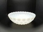 Vintage Anchor Hocking Large 8" Milk Glass Bubble Bowl Round Serving Bowl