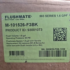 Flushmate M-101526-F3BK SLOAN FLUSHMATE SERIES 503 FOR GERBER Black