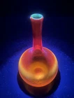 Blenko Tangerine Amberina Glass Long Neck  Decanter Bottle/Vase 10.75” MCM