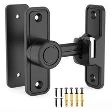 Sliding Barn Door Lock Hardware, 90 & 180 Degree Dual-Purpose Heavy Duty Gate...