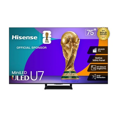 75 Inch U7 Mini LED ULED 4K UHD Smart TV Hisense Best Premium Gaming