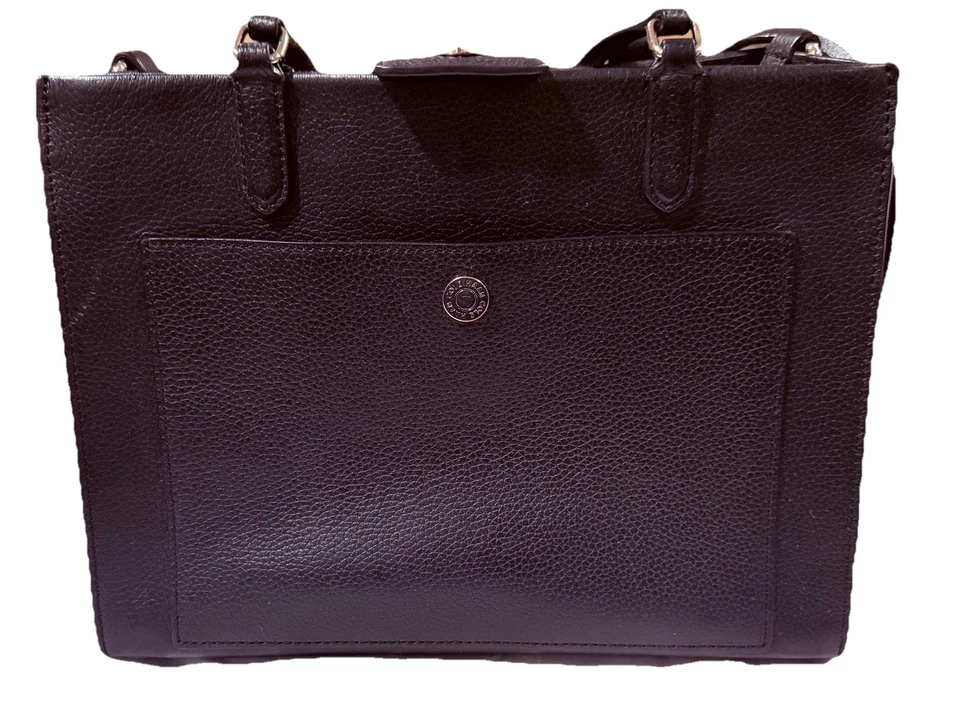 Cole Haan Grand Ambition Medium Black Leather Tote W/Detachable Crossbody Strap - Image 2 of 4