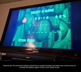 CR2032 battery holder for Super NES NES SFC SNES N64 Game Cartridges