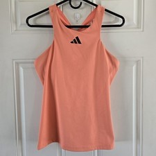 Adidas Heat Ready Peach Racerback Athletic Tank Built In Bra Women s Medium