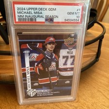 Michael Misa GEM MINT PSA 10 2024 Upper Deck Game Dated Moments Inaugural Season
