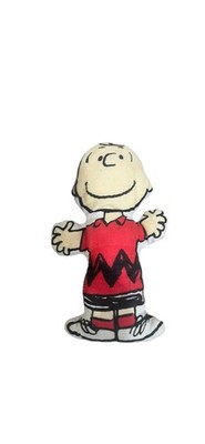 Vintage Charlie Brown Stoffpuppe rotes Hemd United Features ca. 7''
