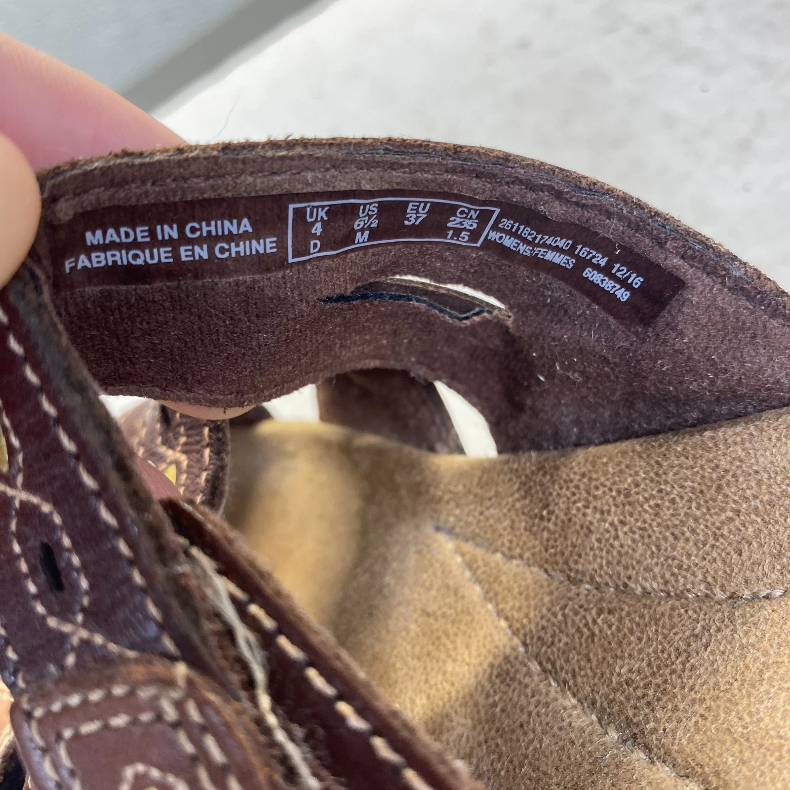 Clarks Collection Sandali Donna Pelle Marrone Slip On Taglia 6 5 M Comfort