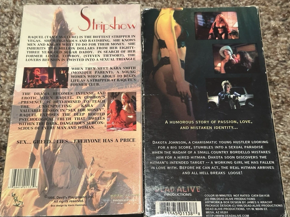 Stripshow 1/2 VHS RARE Erotic/Action/Horror Dead Alive Productions - Image 2 of 4