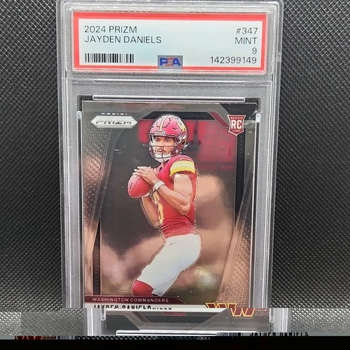 Panini Prizm Rookies Jayden Daniels #347 Rookie Washington Commanders PSA 9