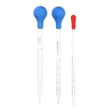 3X Graduated Dropper Pipettes 2ml 5ml 10ml Glass Pipette with Bulb