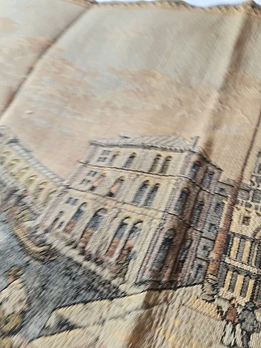 VTG Early Venezia Italian Wall Tapestry Art Small 37" X 19" Venice Collectible - Picture 11 of 24