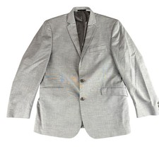 Kenneth Cole Reaction Mens Light Gray 2 Button Blazer Sport Coat Jacket