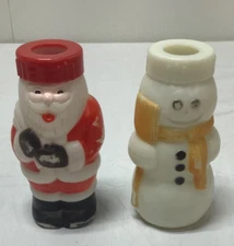 Vintage Evenflo Baby Bottles Santa and Snowman 8 oz