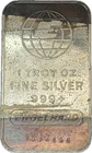 Engelhard Globe 1 Troy Ounce Fine Silver Bar .999 Silver