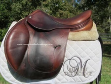 17" ANTARES CALFSKIN close contact jumping saddle-# 2 standard flaps-NICE COND.