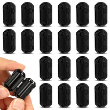 20pcs Clip-On Ferrite, Ferrite Core Bead Ring Core RFI EMI Noise Suppressor Cabl