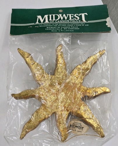 Vintage Midwest Cannon Falls Celestial Sun Face Sunshine Christmas Tree Ornament - Picture 6 of 7