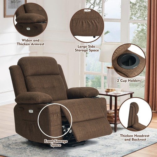 Power Lift Chair for Elderly ,Recliner Chair with Heating and Massage,USB Ports - Picture 40 of 44