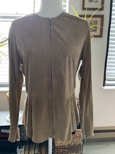 In Transit 2 Beige Soft Suede No Lining Light Weight Jacket, size L runs small 