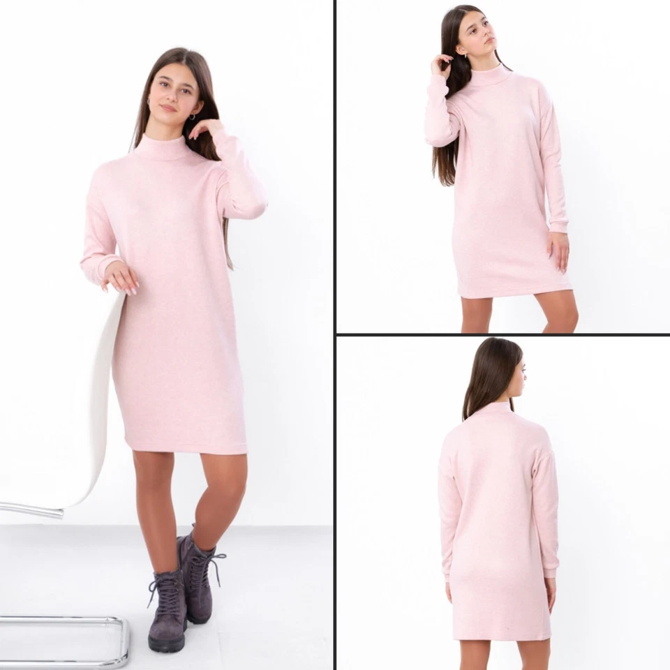 Vestido de punto para niñas - Tela suave, ajuste elástico y diseño elegante,, Demi-mar... Foto 2 de 4