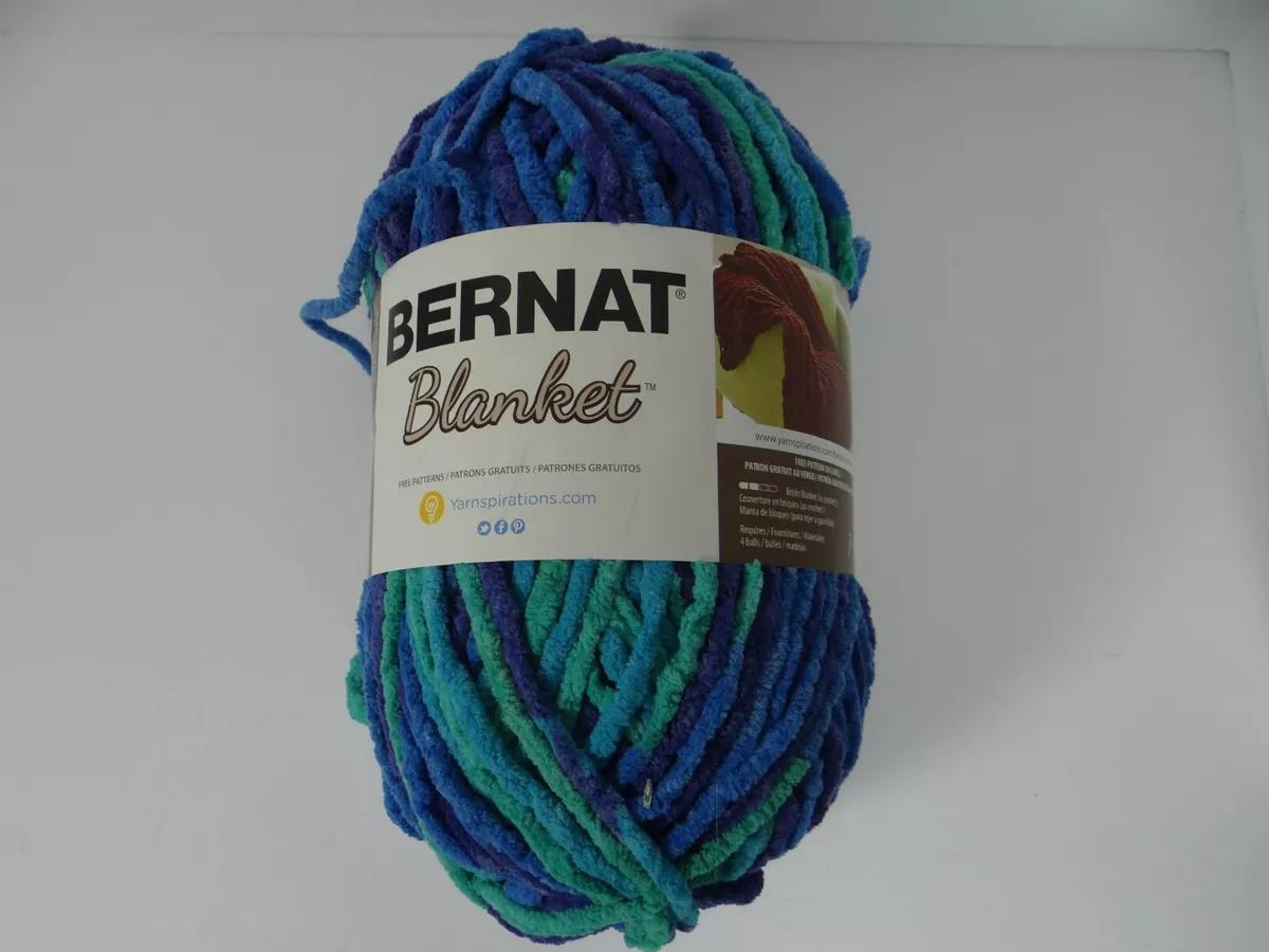 Yarnspirations Bernat Blanket Yarn Ocean Shades 10.5 oz. 220 Yards