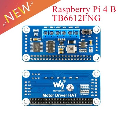 Raspberry Pi 4 B 3B TB6612FNG Expansion Board DC Motor Driver HAT I2C Interface