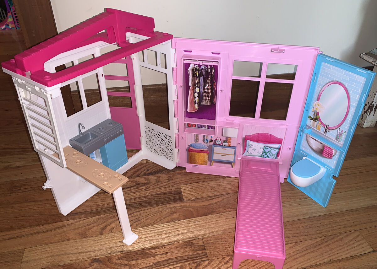 Barbie 2-Story House Close-and-Go Portable Playset 