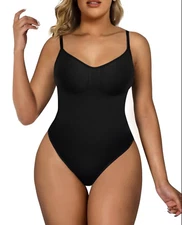 SHAPERX ~ New! S/M ~ Seamless Compress Sculpt Shapewear Adjustable Bodysuit c20