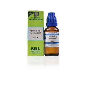 SBL  Homeopathy Antimonium Tartaricum 30 CH (30ml)