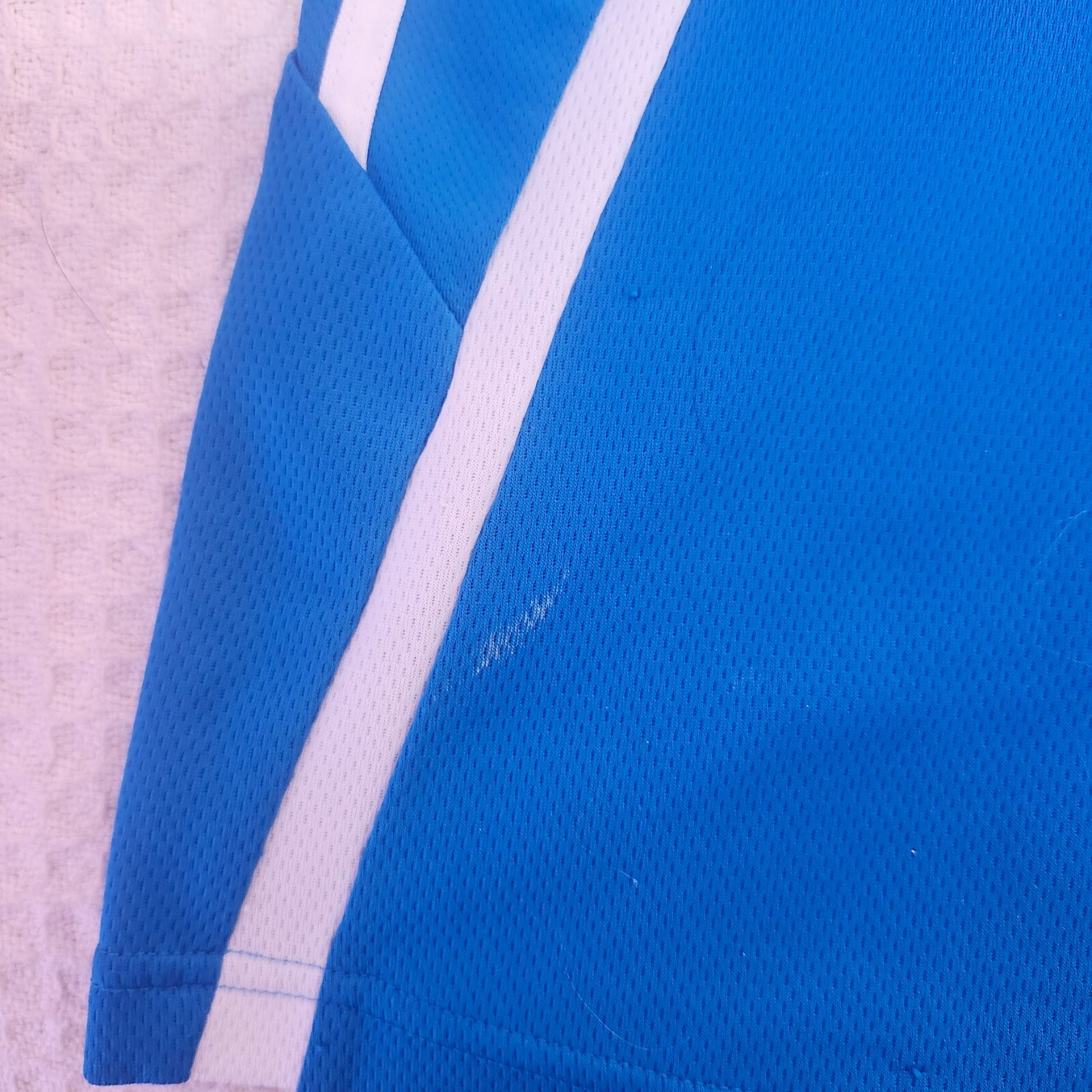 Adidas Mens Blue Soccer Shirt W/white trim Size L image 2