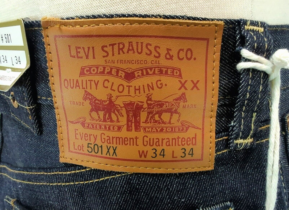 LEVI'S LVC 1937 501XX 37501-0015 Selvedge Raw Jeans Buckle Back