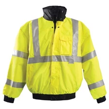 OccuNomix LUX-TJBJ Type R Class 3 Premium 4-In-1 Bomber Safety Jacket Small